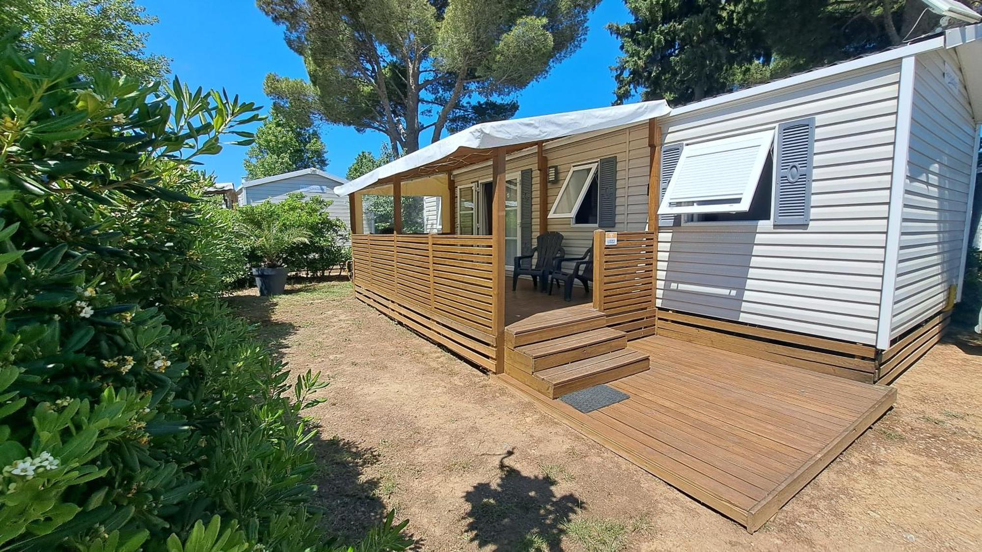 Mobile Home Climatisé 3 chambres à Narbonne Plage Exterior foto